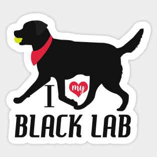 Black Lab Pattern in Purple Black Labs with Hearts Dog Patterns Sticker